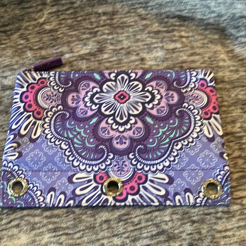 Vera Bradley- Pencil Pouch-Lilac Tapestry